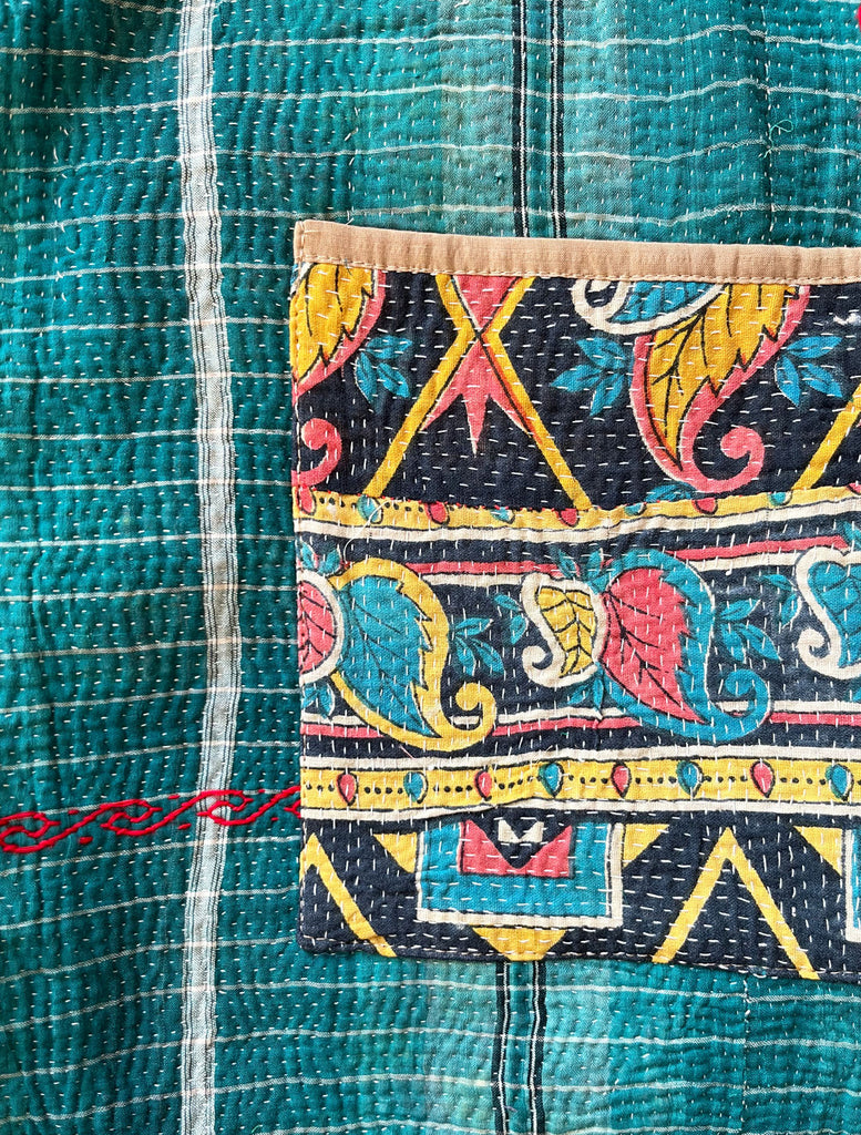 Kantha Quilted Tote Ocean State of Mind 04