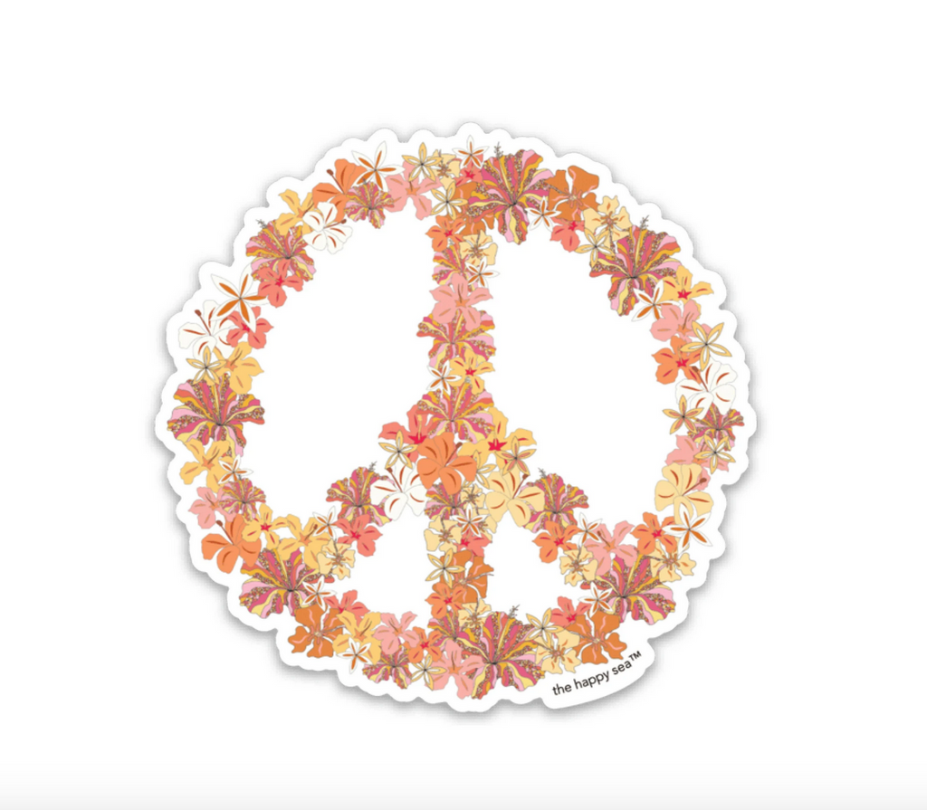 Hibiscus Peace Sticker