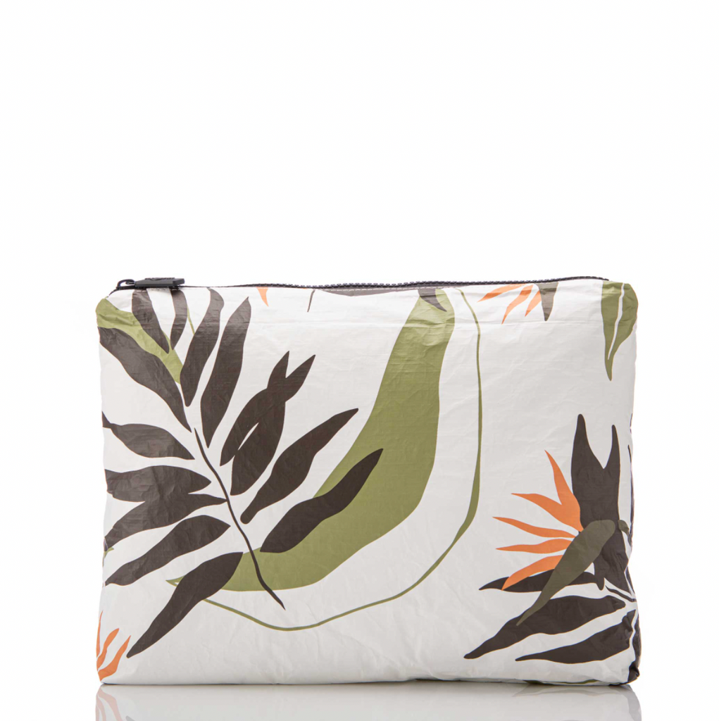 Mid Painted Birds Pouch Neutrals
