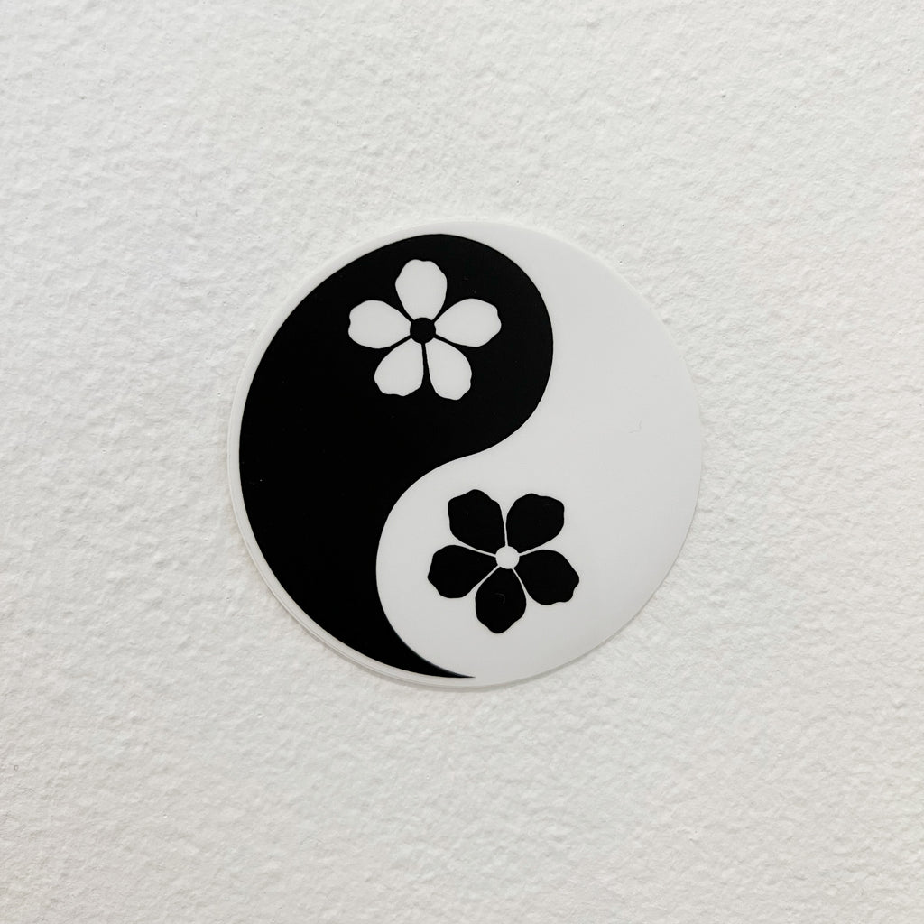 Yin Yang Daisy Sticker