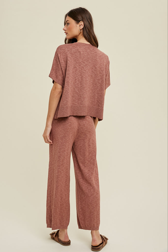 Relaxed SWEATER PANTS Burlwood