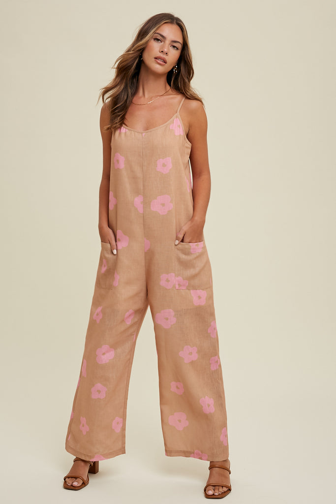 FLORAL PRINT JUMPSUIT FRUIT PUNCH