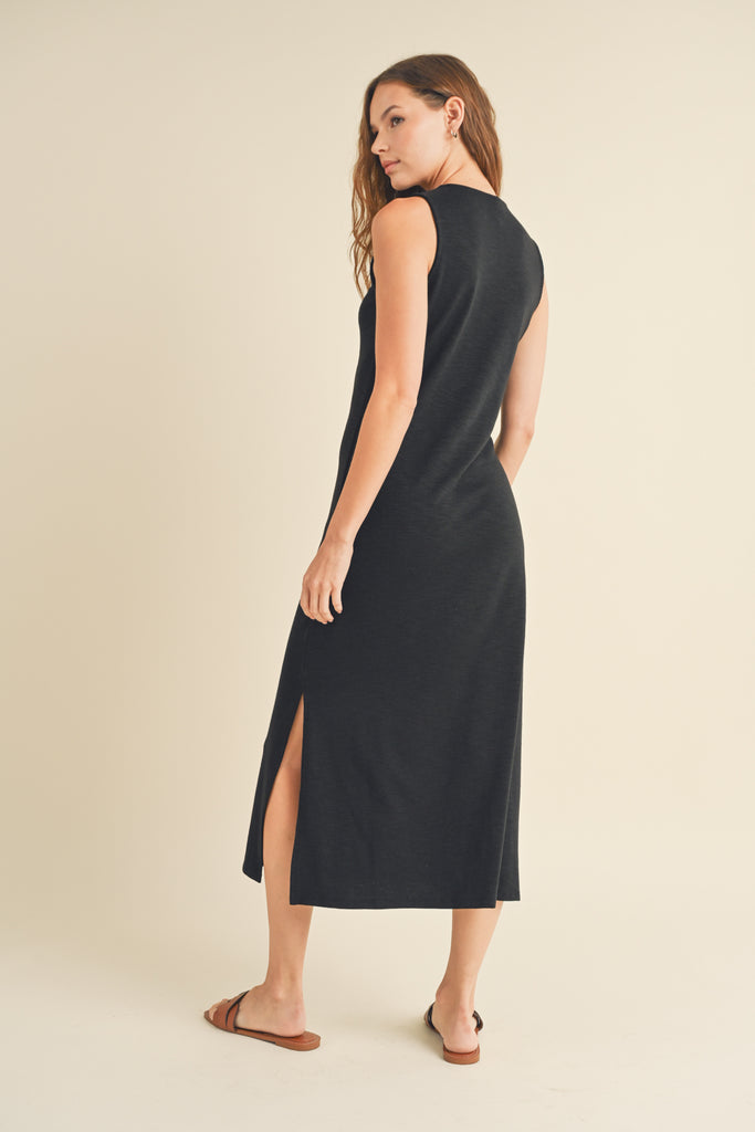 RING LINK CUT OUT MIDI DRESS