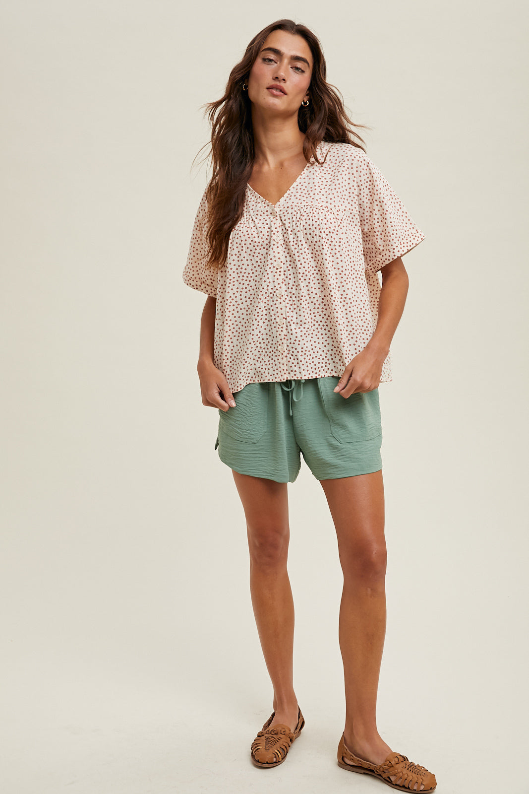 BOXY BUTTON-UP BLOUSE