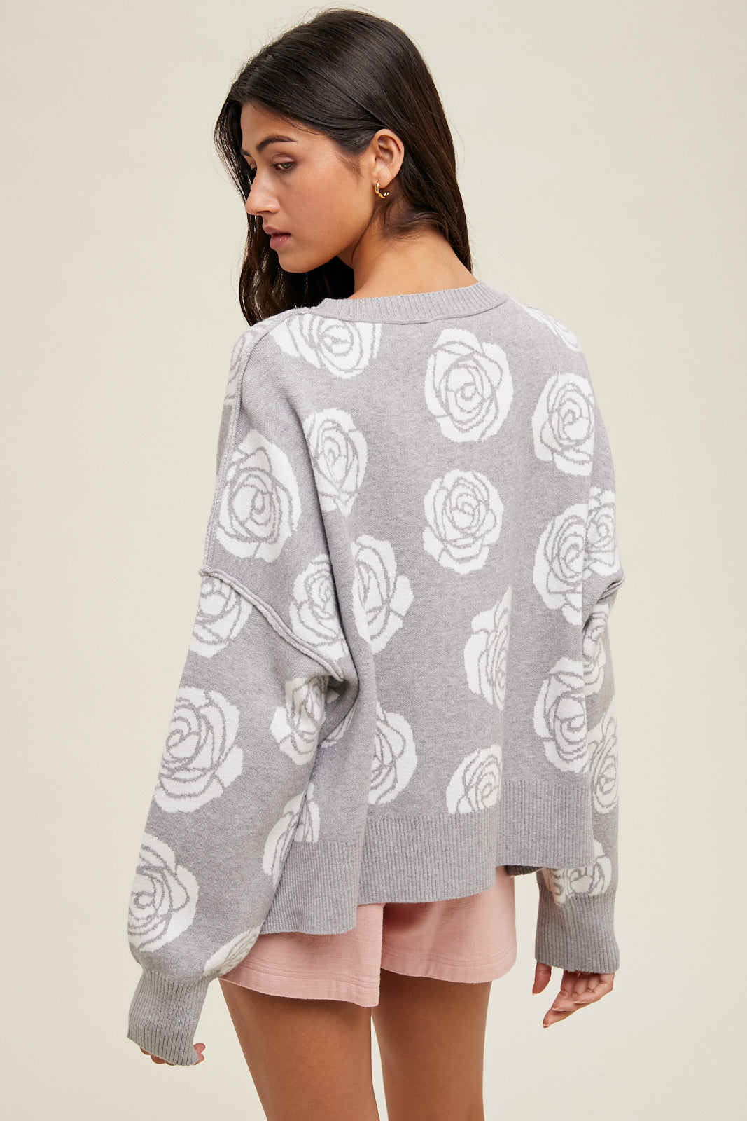 FLORAL JACQUARD SWEATER