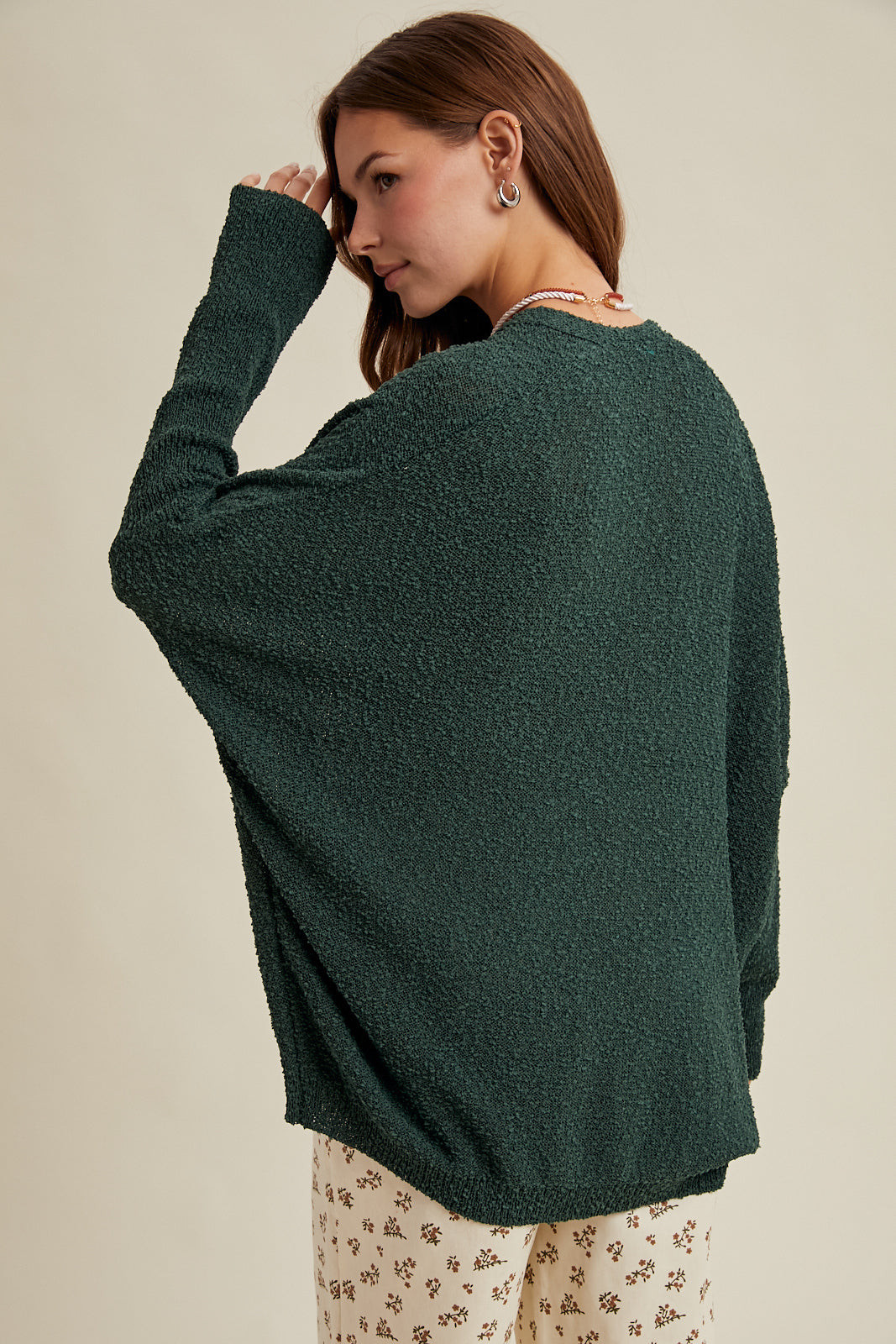 LIGHTWEIGHT KNIT SWEATER HUNTER