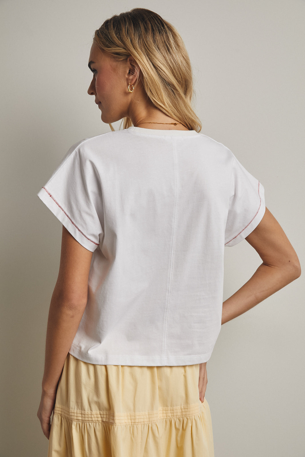 SUMMER ICONS EMBROIDERED TEE COTTOM
