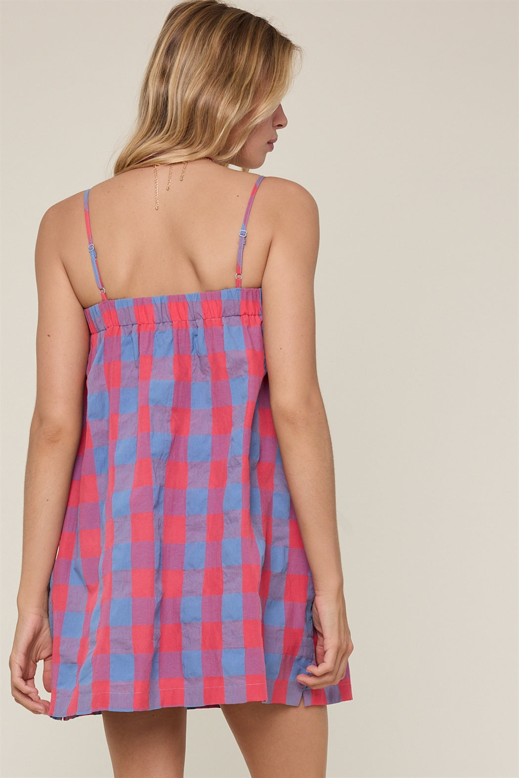 PLAID CAMI MINI DRESS