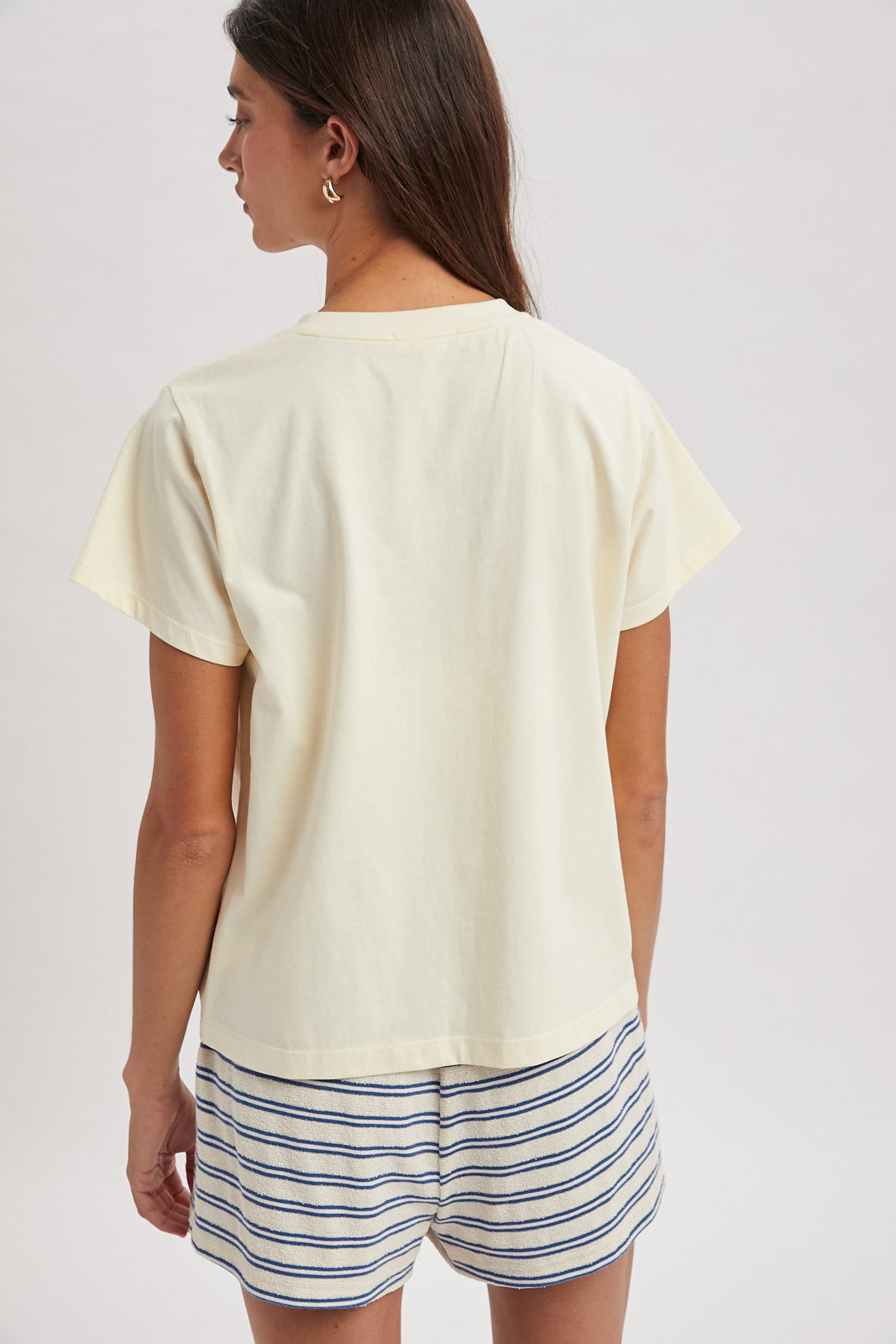 COTTON LOBSTER PATCH TEE BUTTER