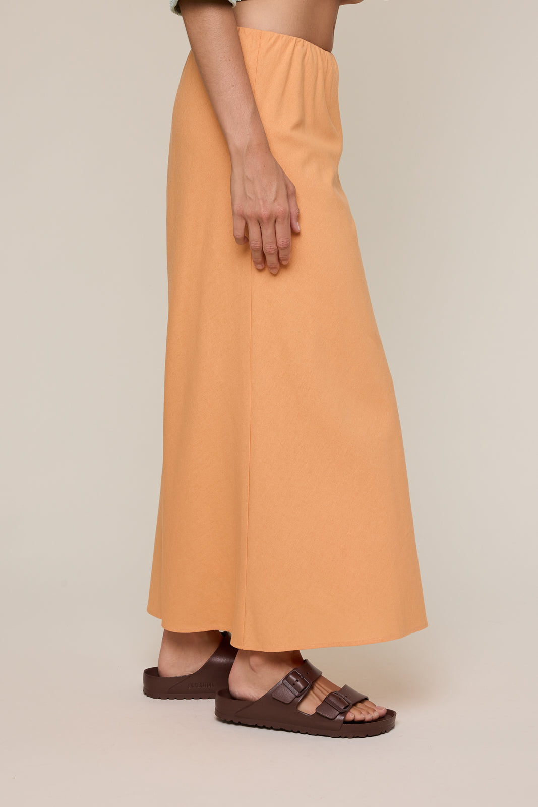 Basic A-line Midi Skirt Citrus