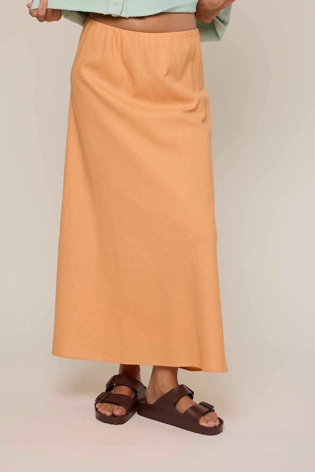 Basic A-line Midi Skirt Citrus