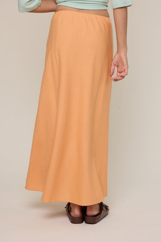 Basic A-line Midi Skirt Citrus