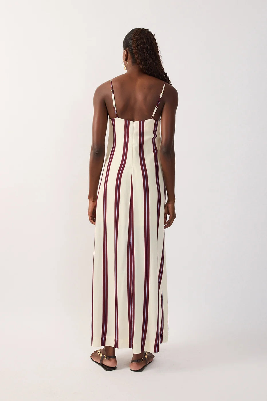 Off-White Side Slit Maxi Dress