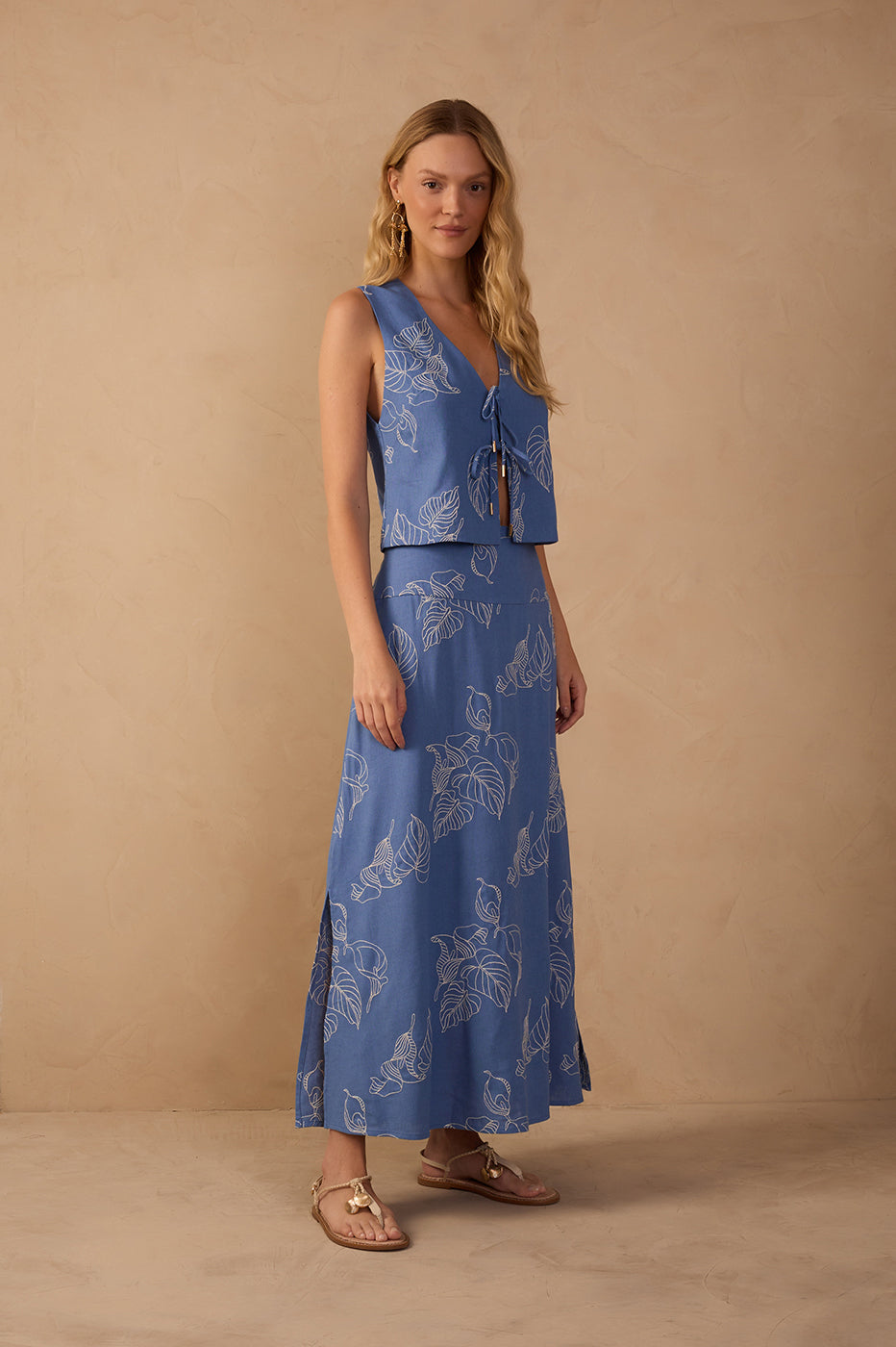 Calla Lily Tie Front Vest