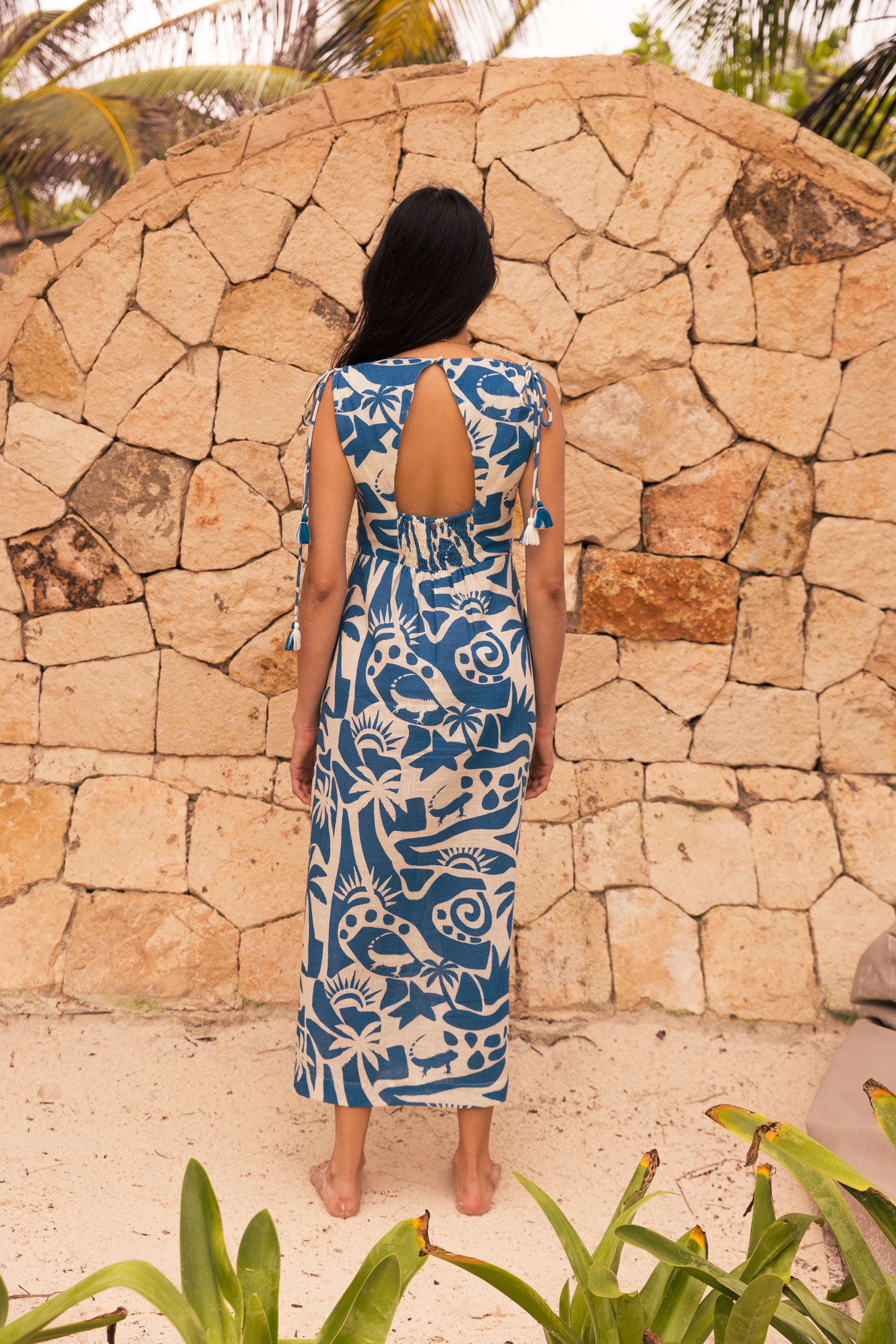 Miami Blues Midi Dress