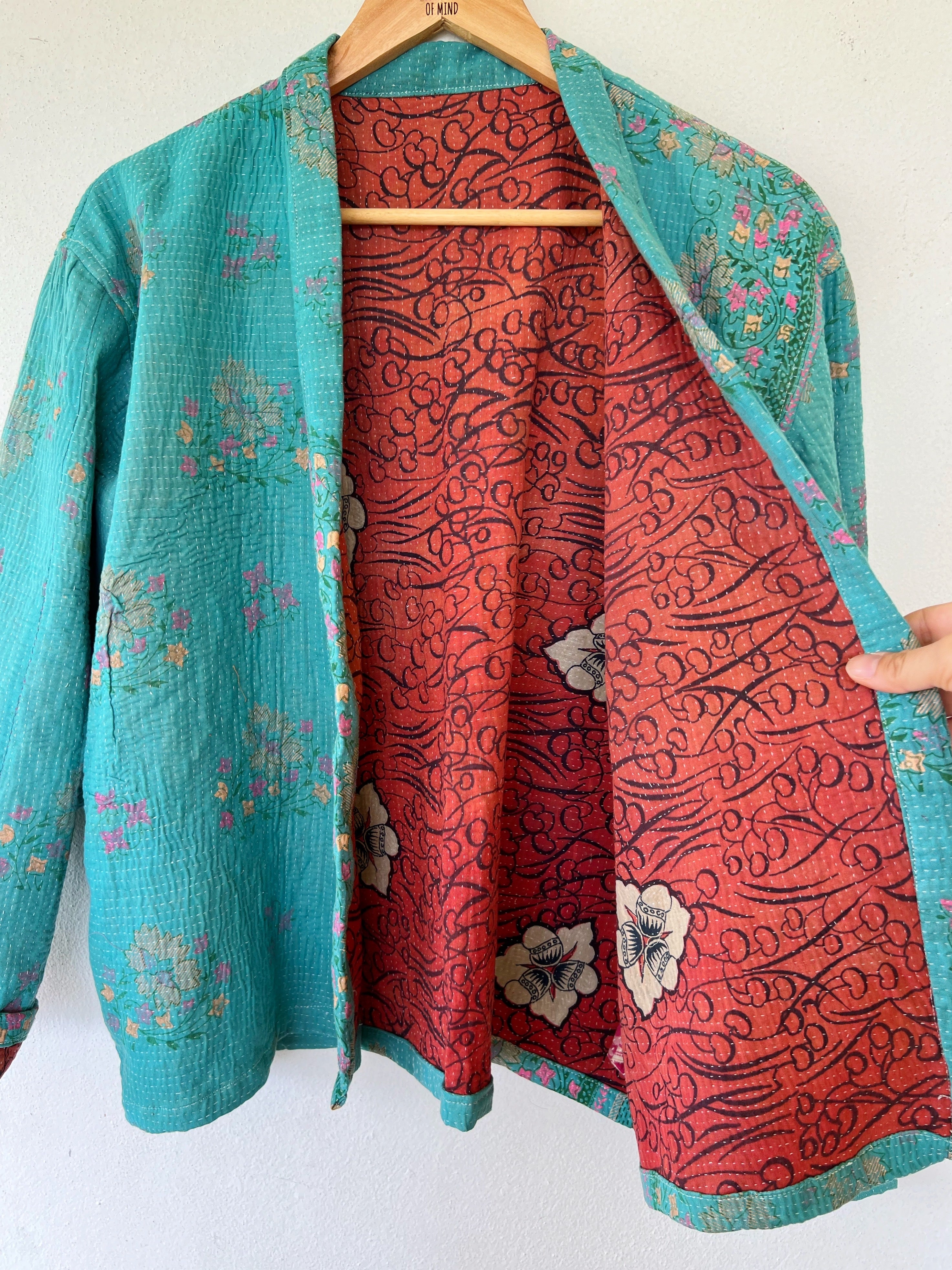 Cotton Kantha Crop Jacket