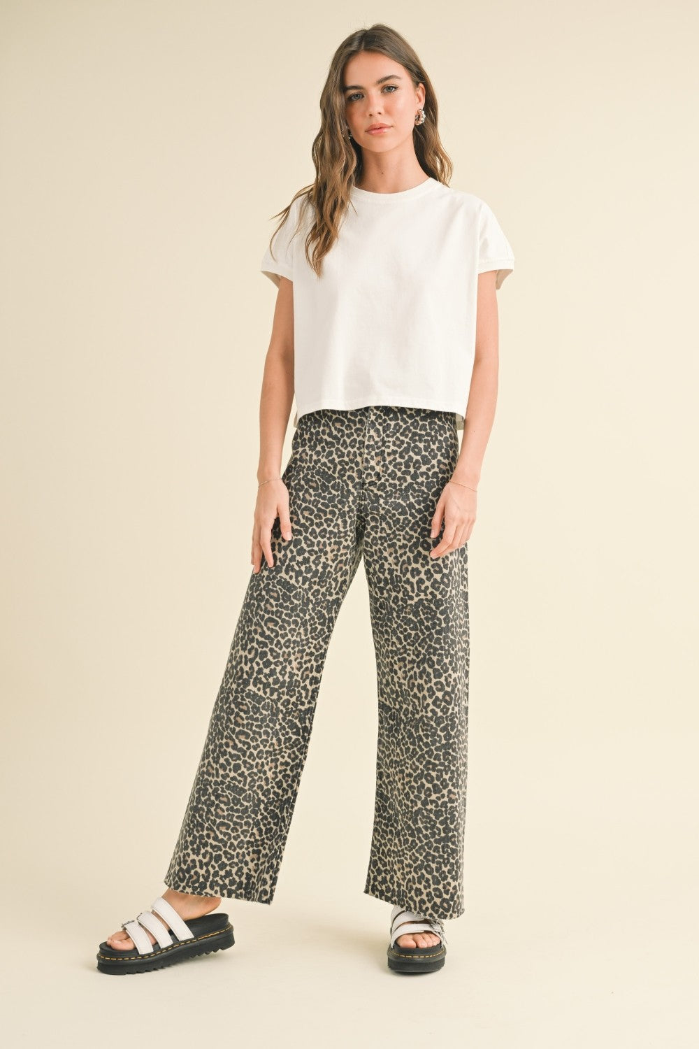 Cotton Washed Short Sleeve Top White