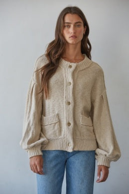 Colbi Cardigan-Sand