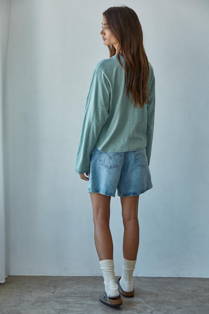 Everyday Mock Long Sleeve Sage
