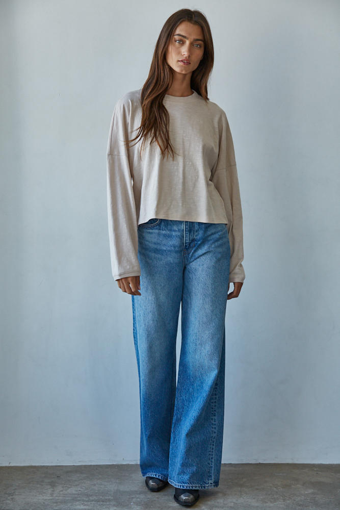 Everyday Mock Long Sleeve Nude