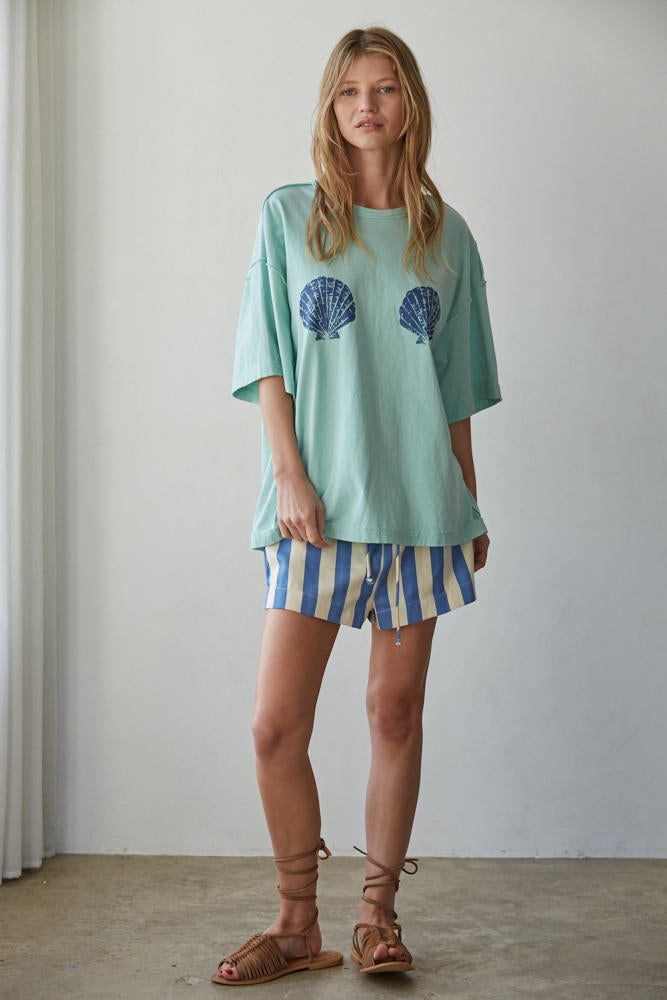 Sun-Kissed Shells Tee Mint