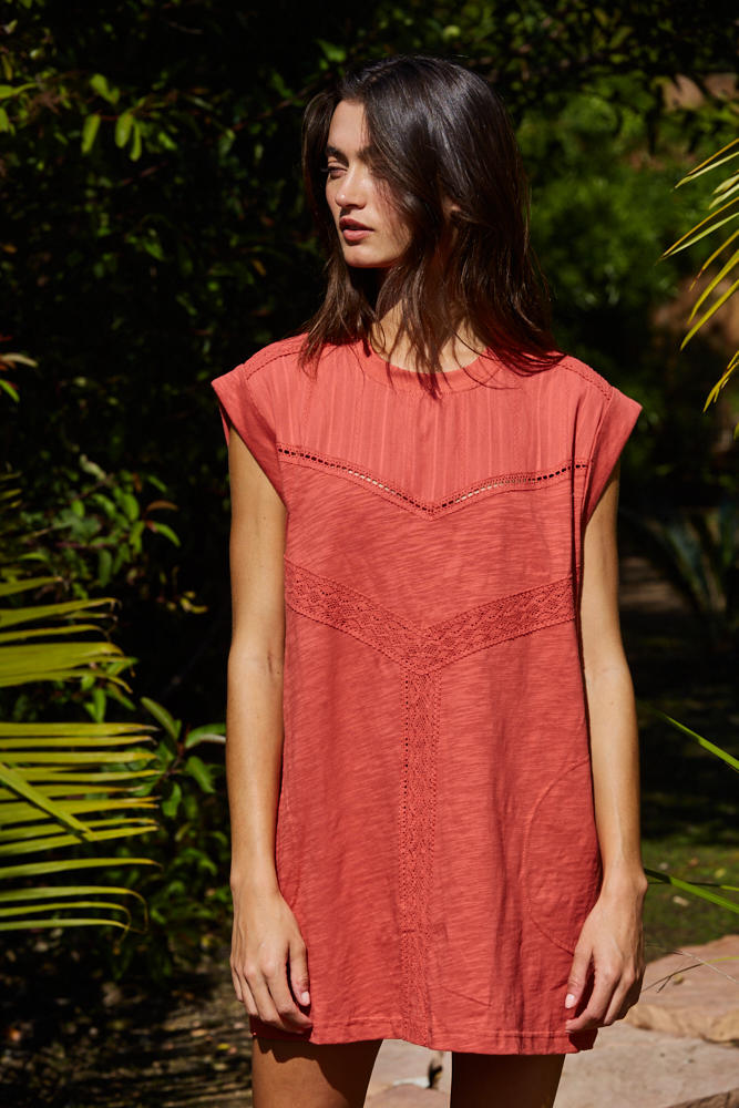 Kane Cotton Tunic Top Clay