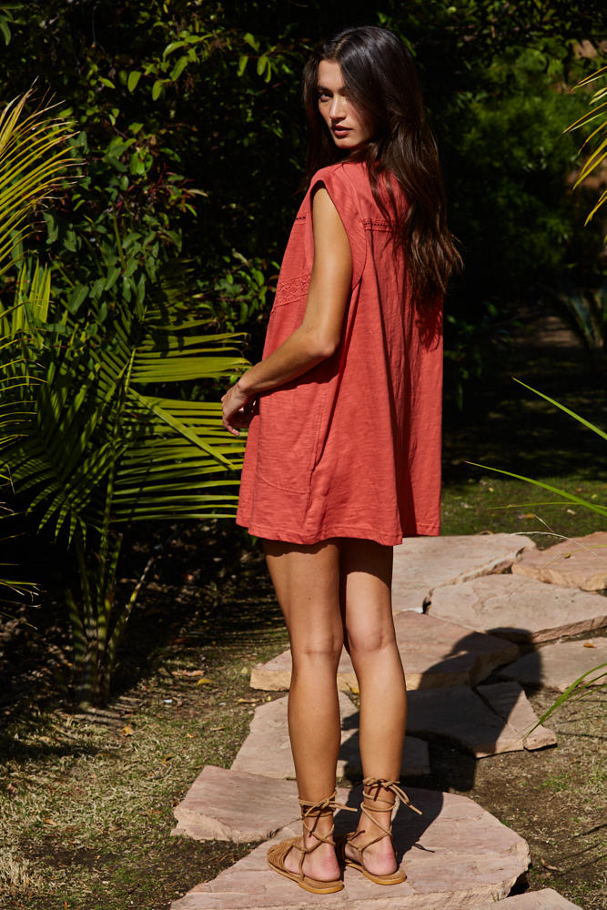 Kane Cotton Tunic Top Clay