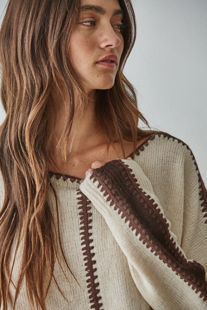 Stowe Contrast Stitch Pullover
