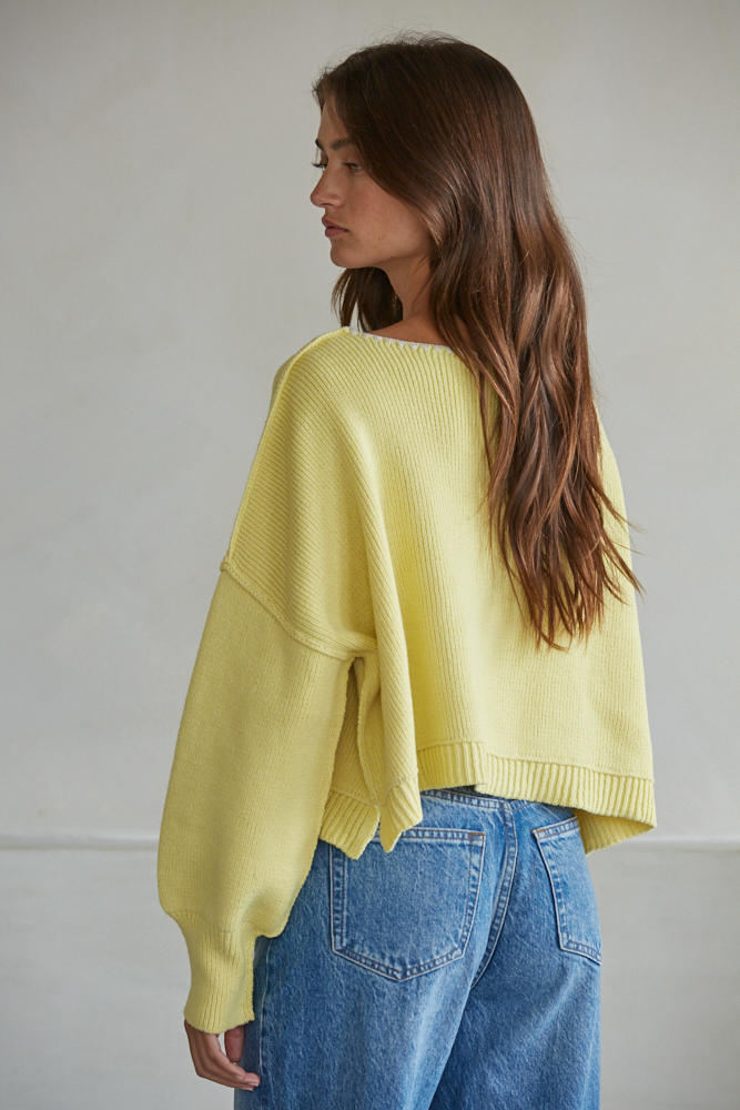 Vandelia Sweater Top Banana
