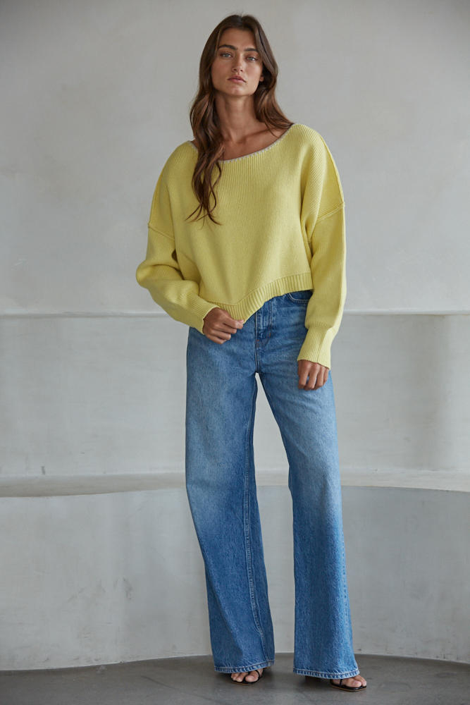 Vandelia Sweater Top Banana