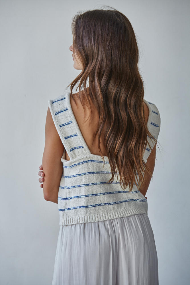 Banks Striped Top Blue