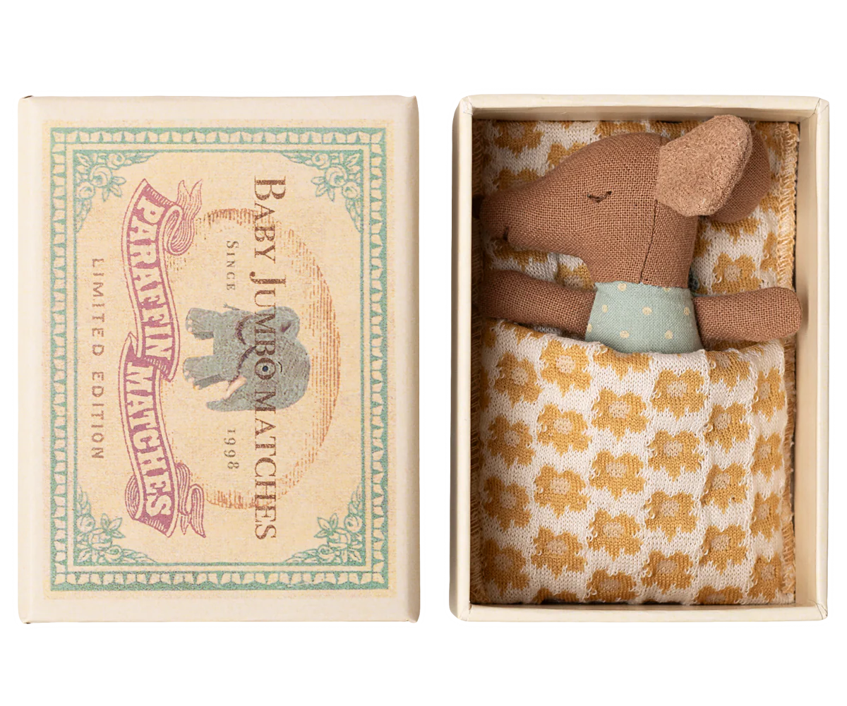 Sleepy Wakey, Baby Mouse in Matchbox - Blue