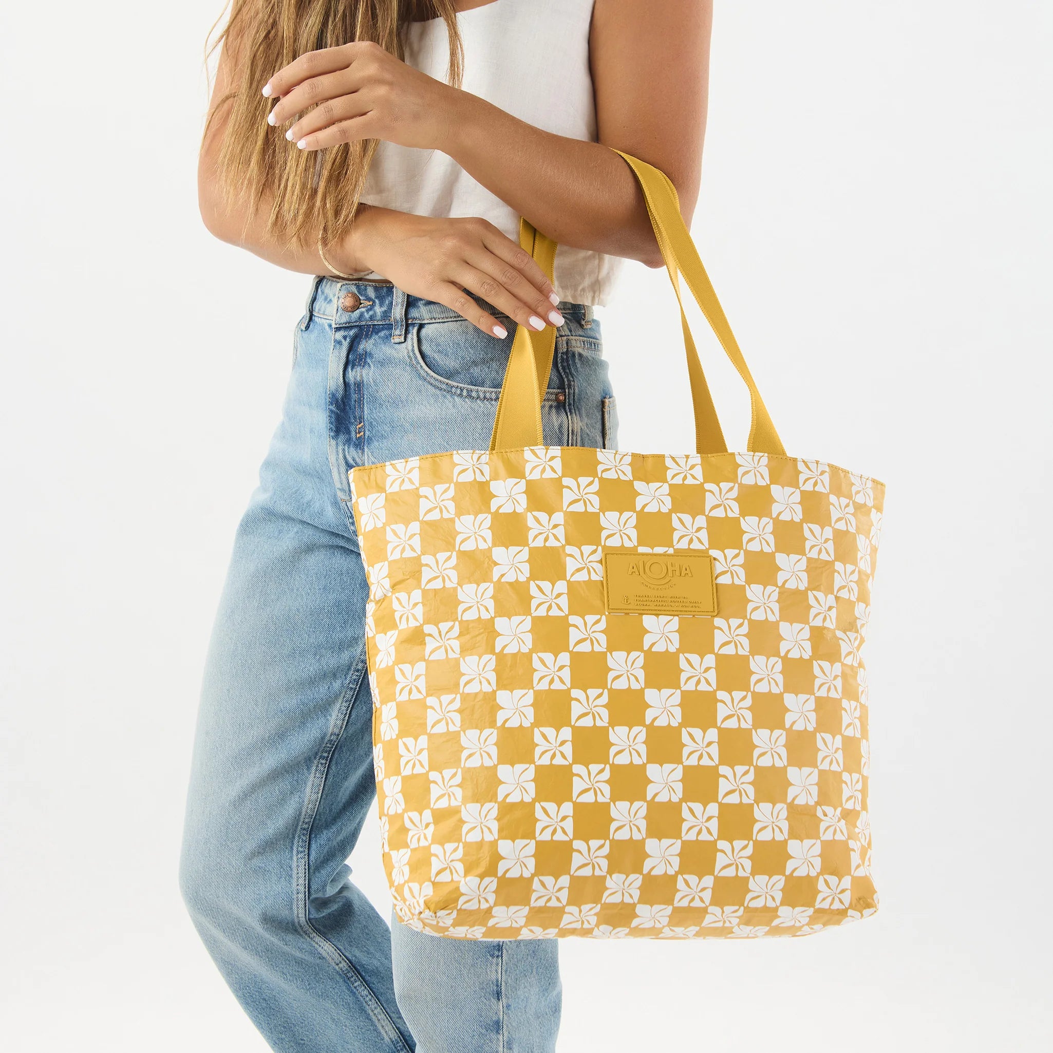 Aloha Pua Check Day Tripper Hot Mustard