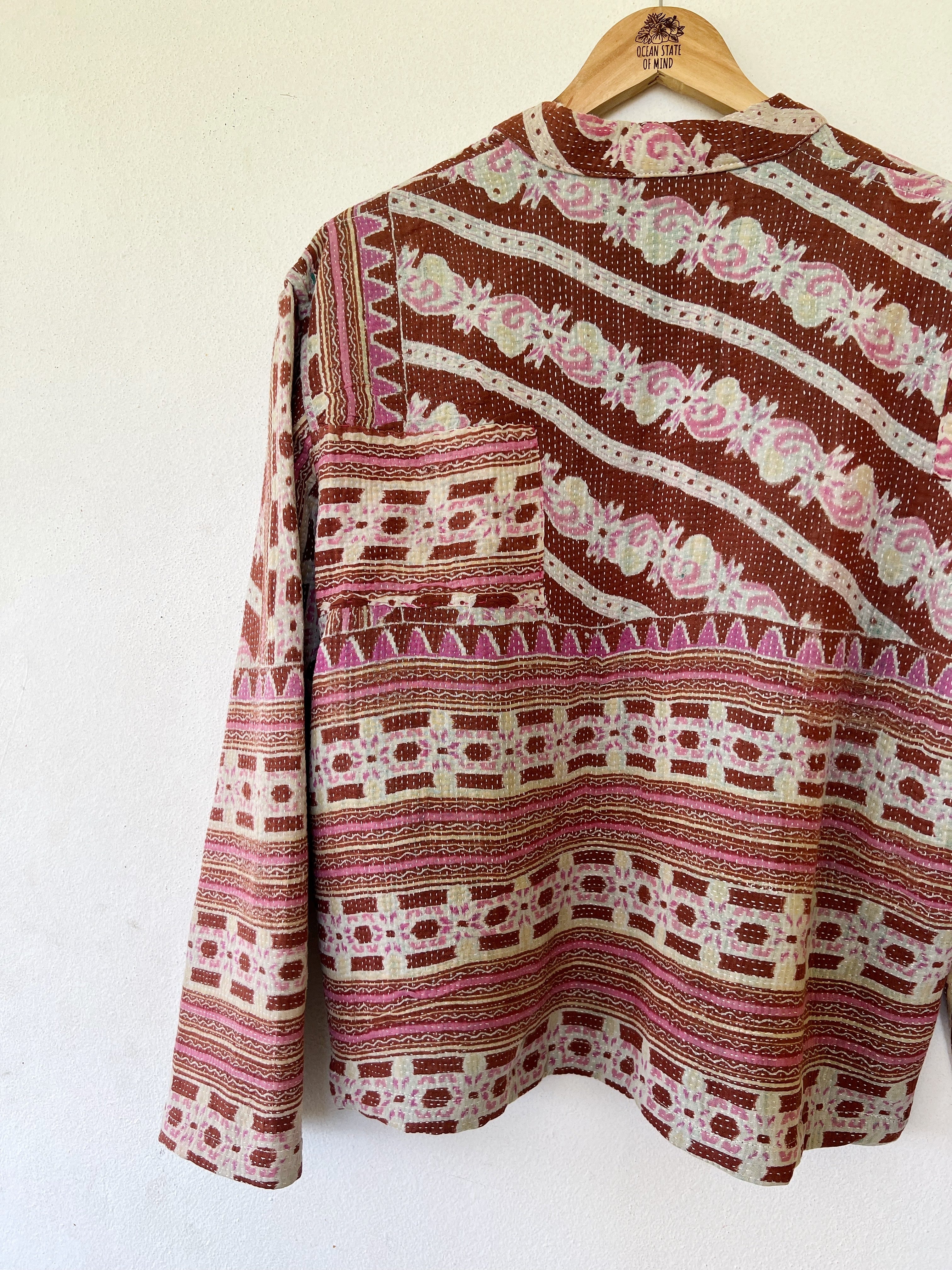 Cotton Kantha Crop Jacket