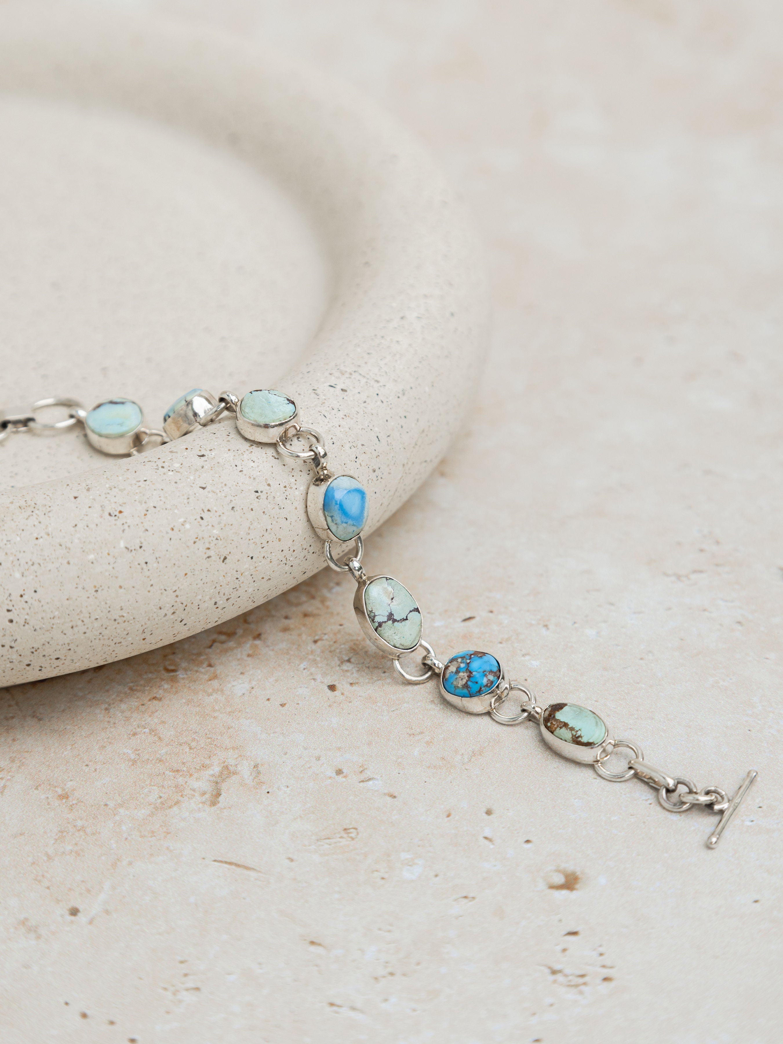 Adjustable Sonoran Turquoise Tennis Bracelet