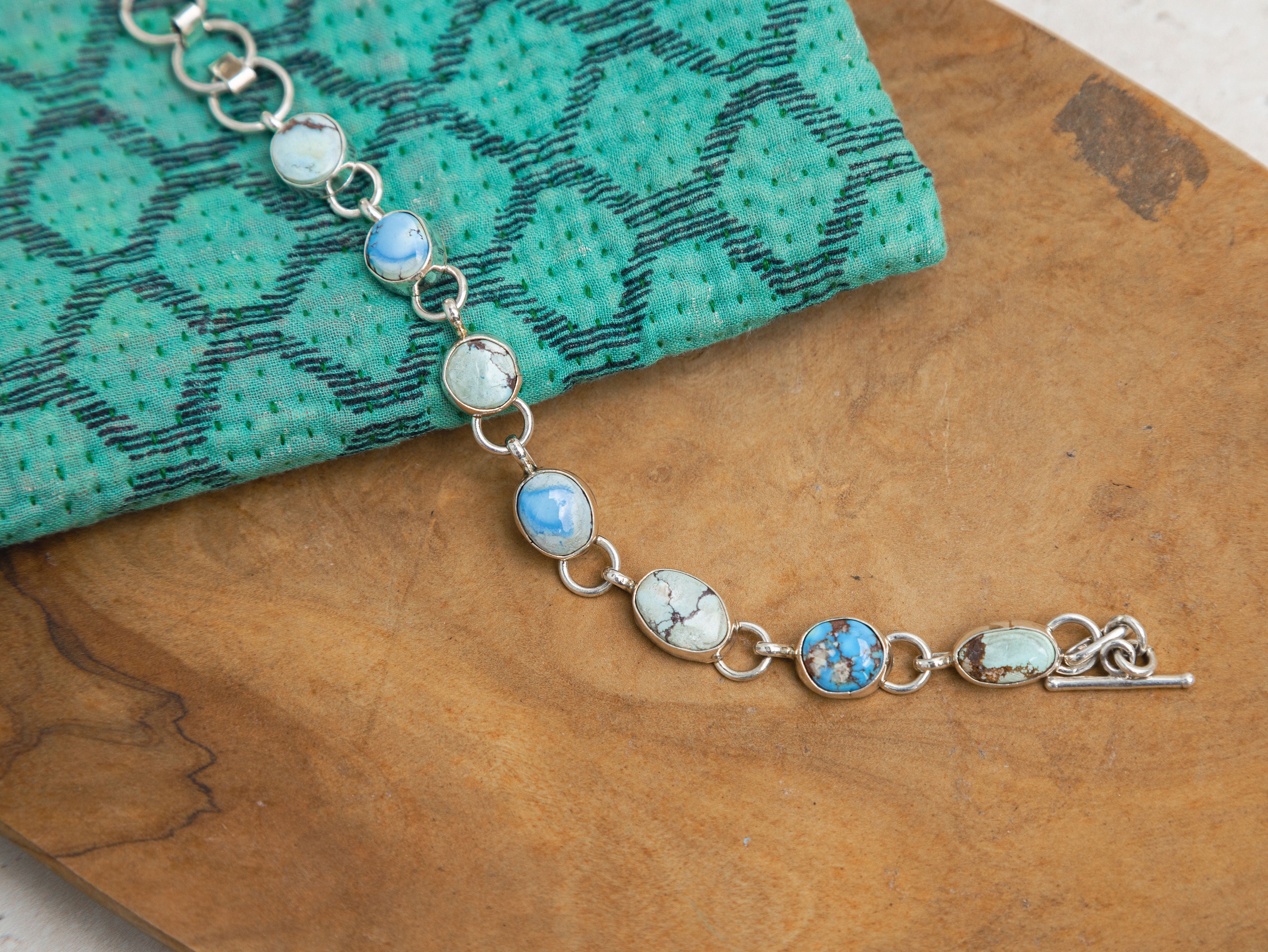 Adjustable Sonoran Turquoise Tennis Bracelet