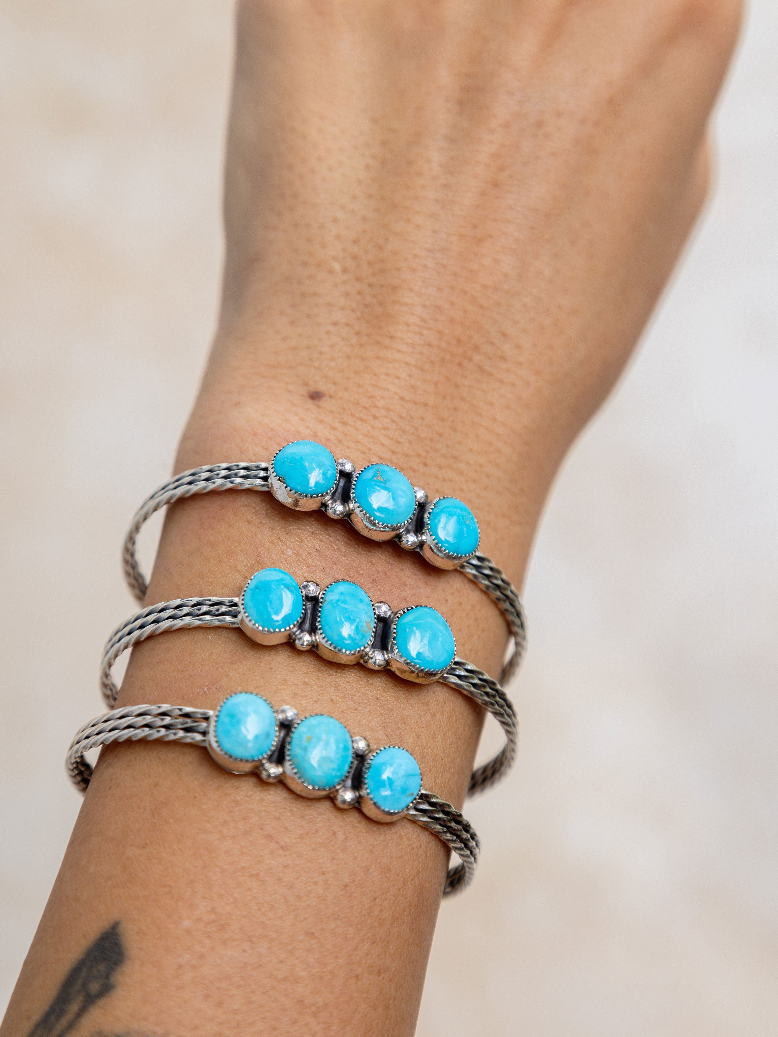 Triple Turquoise Cuff