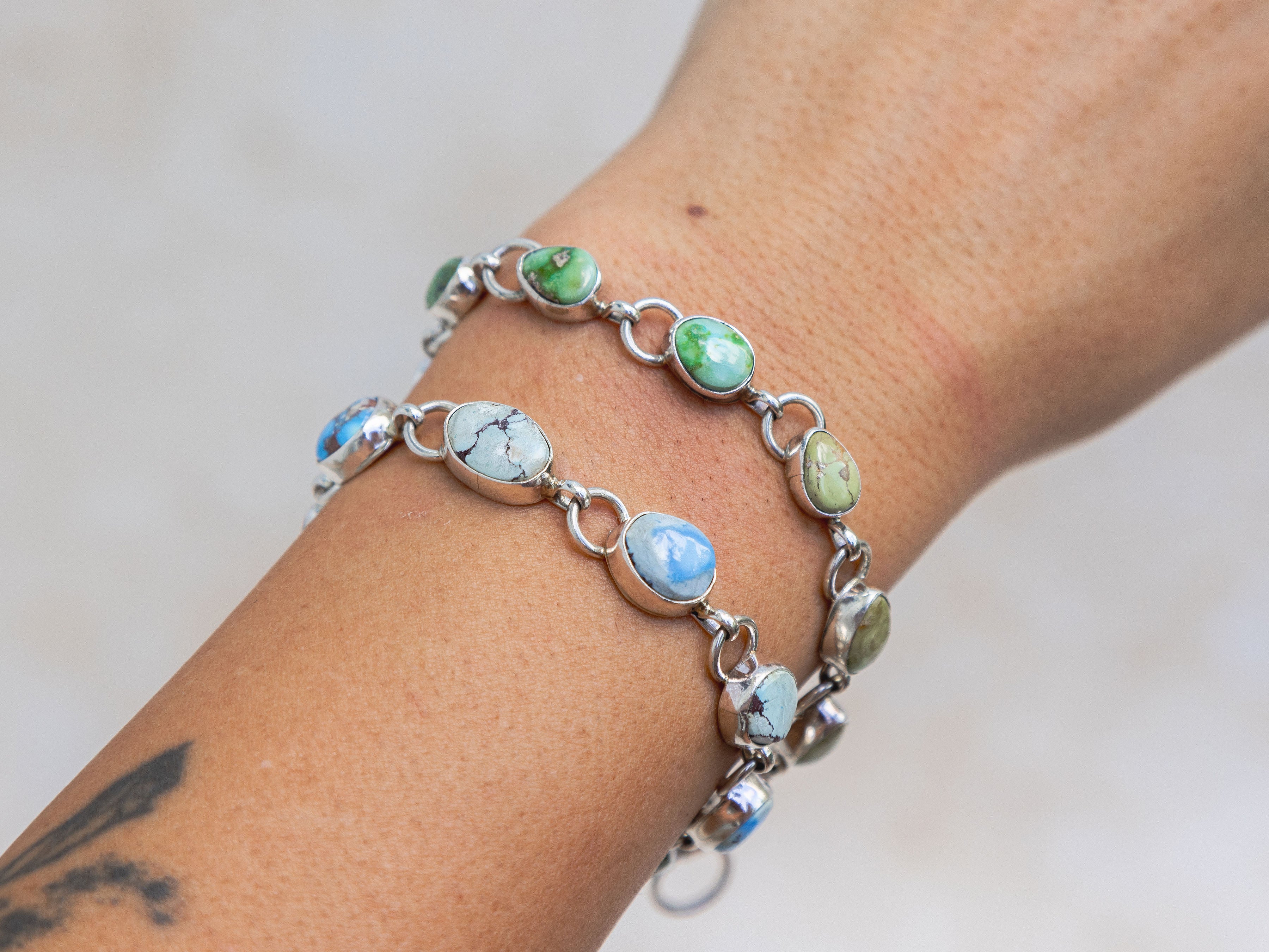 Adjustable Sonoran Turquoise Tennis Bracelet