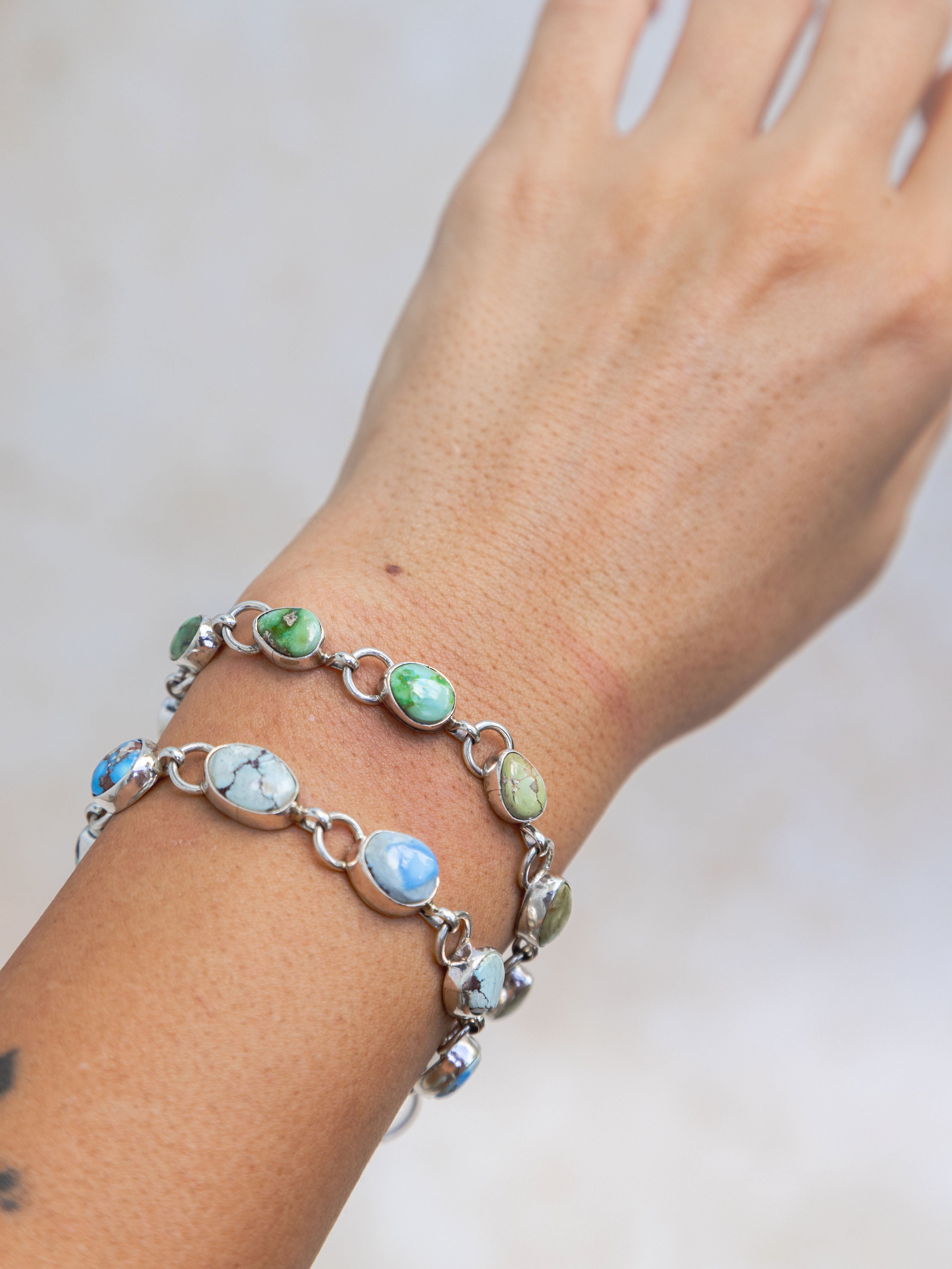 Adjustable Sonoran Turquoise Tennis Bracelet