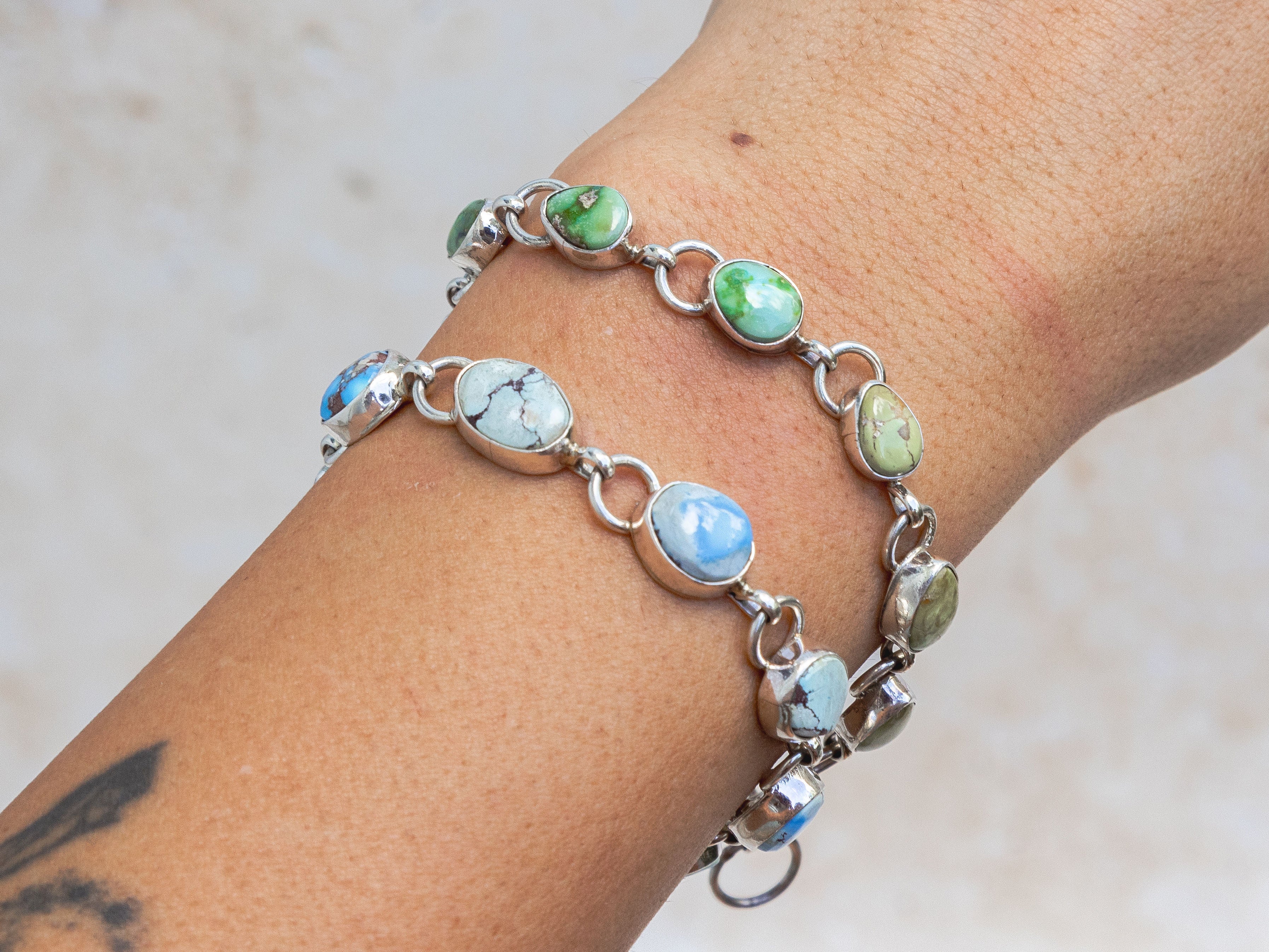 Adjustable Sonoran Turquoise Tennis Bracelet