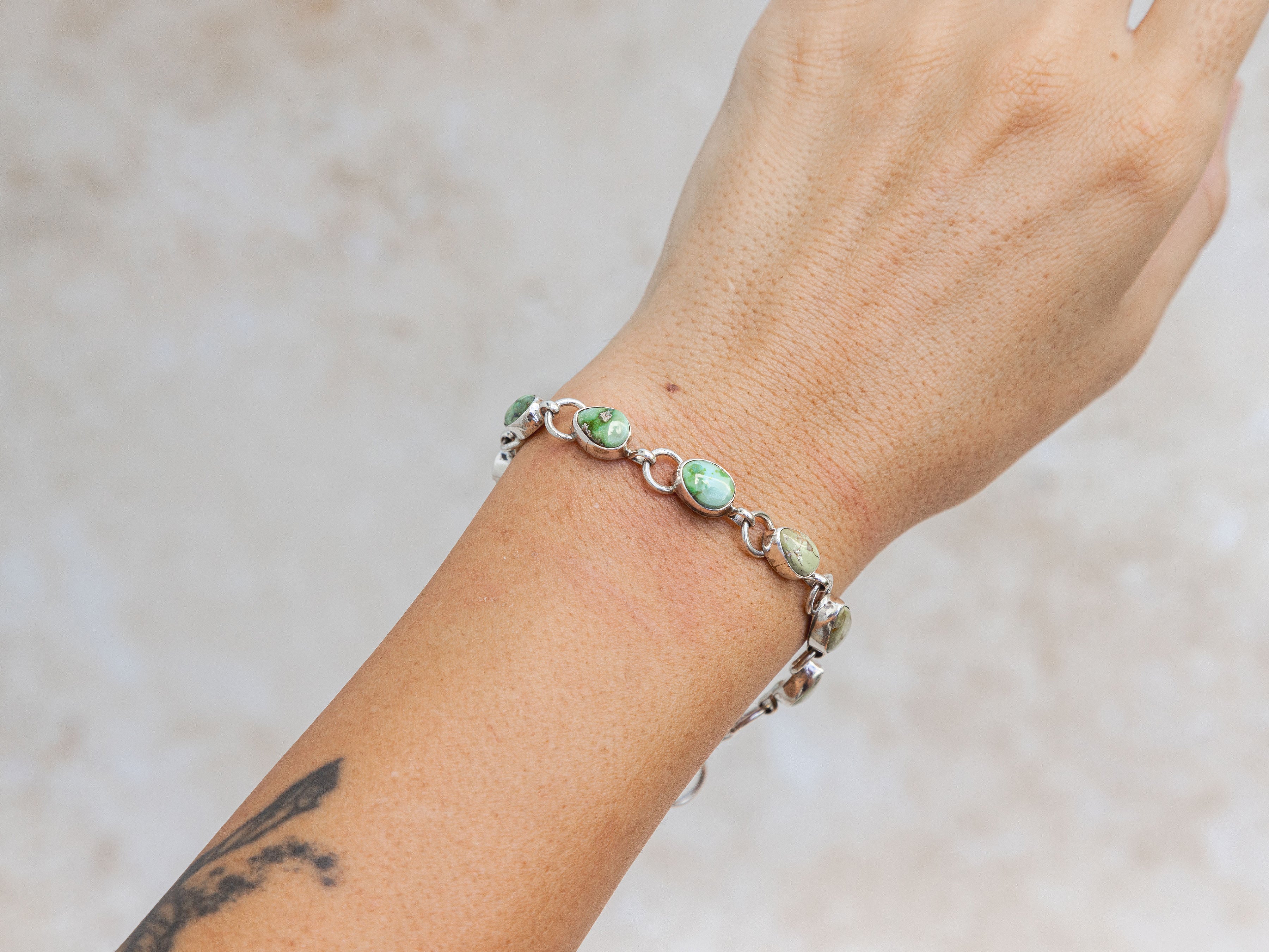 Adjustable Sonoran Turquoise Tennis Bracelet