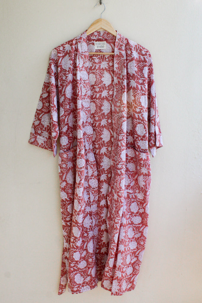 Dusty Rose Robe Long