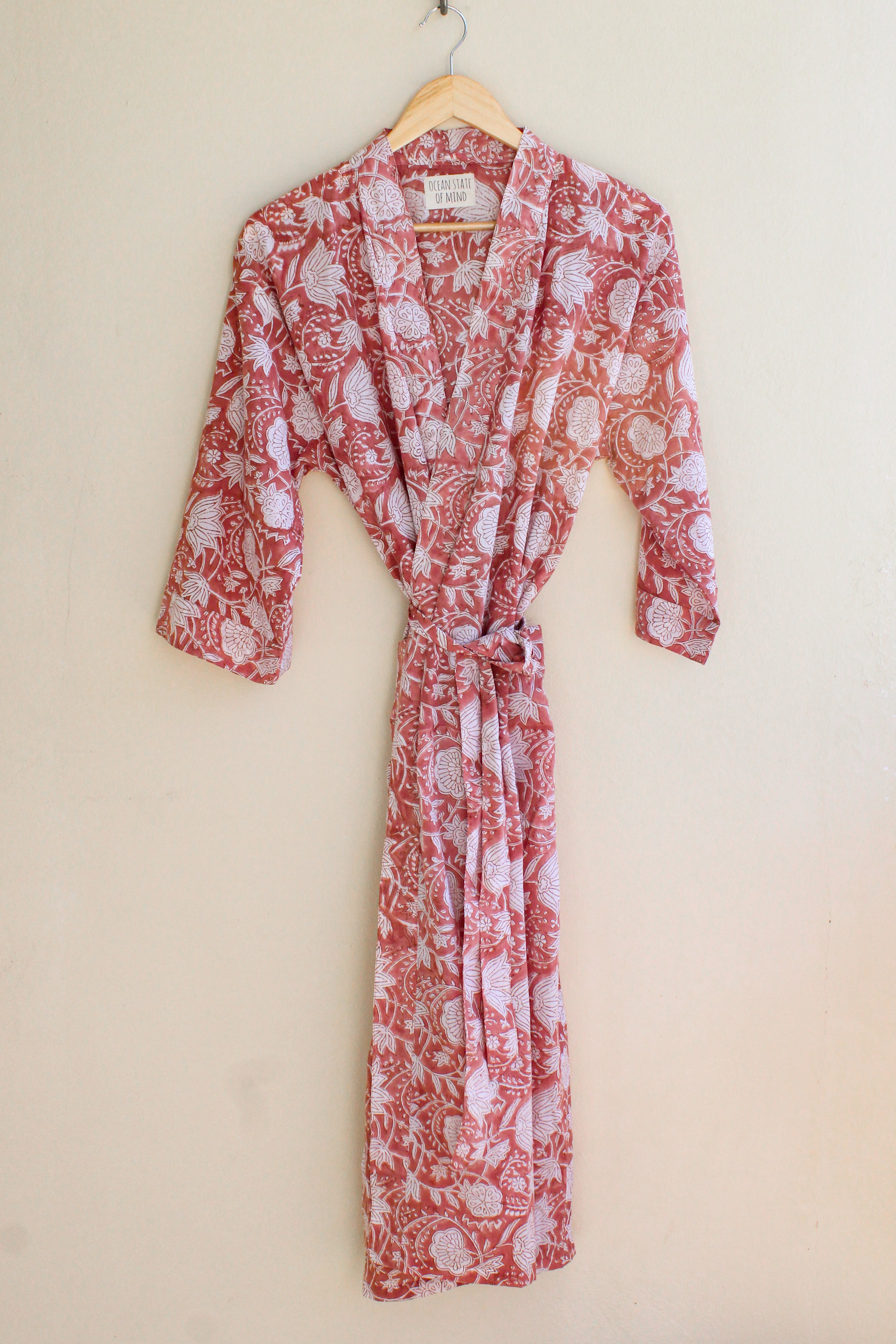 Dusty Rose Robe Long