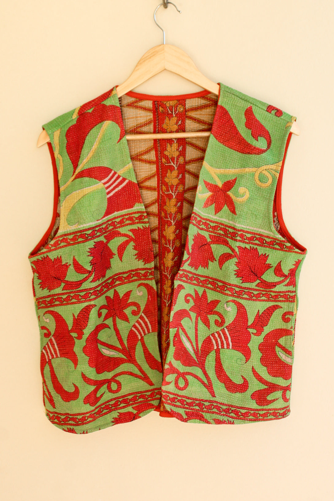 Cotton Kantha Crop Vest 016