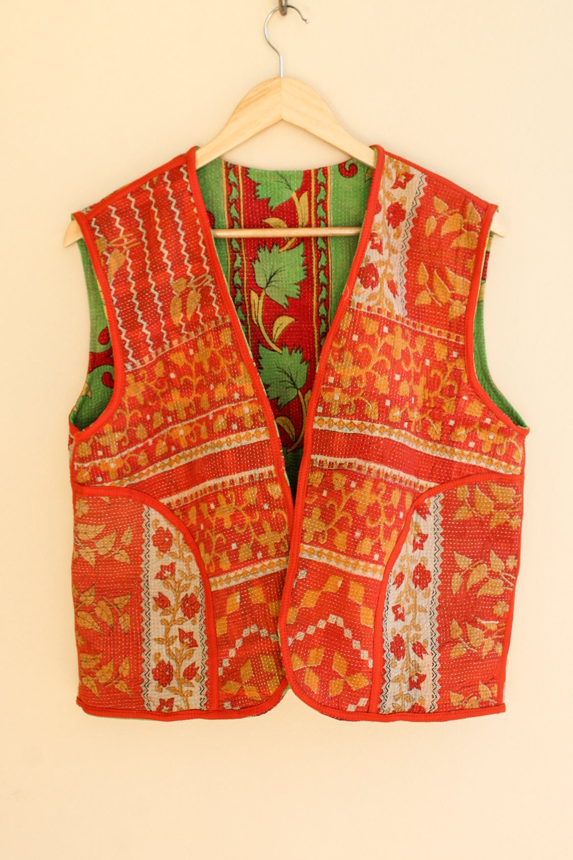 Cotton Kantha Crop Vest 016