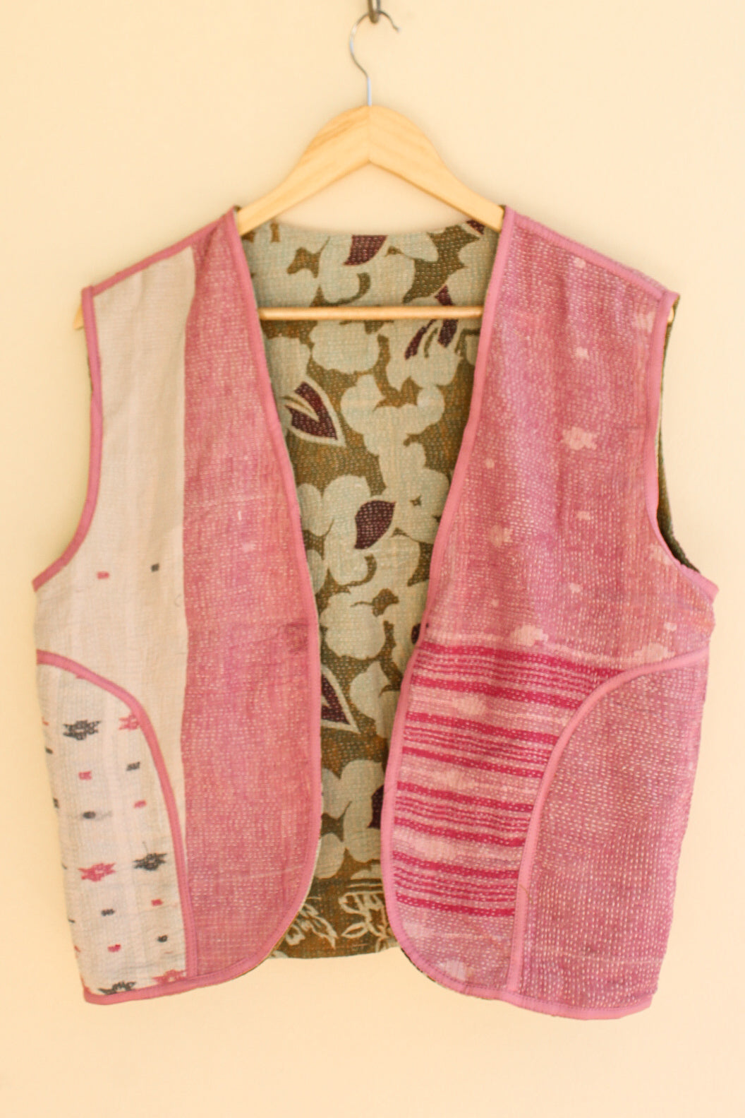 Cotton Kantha Crop Vest 013