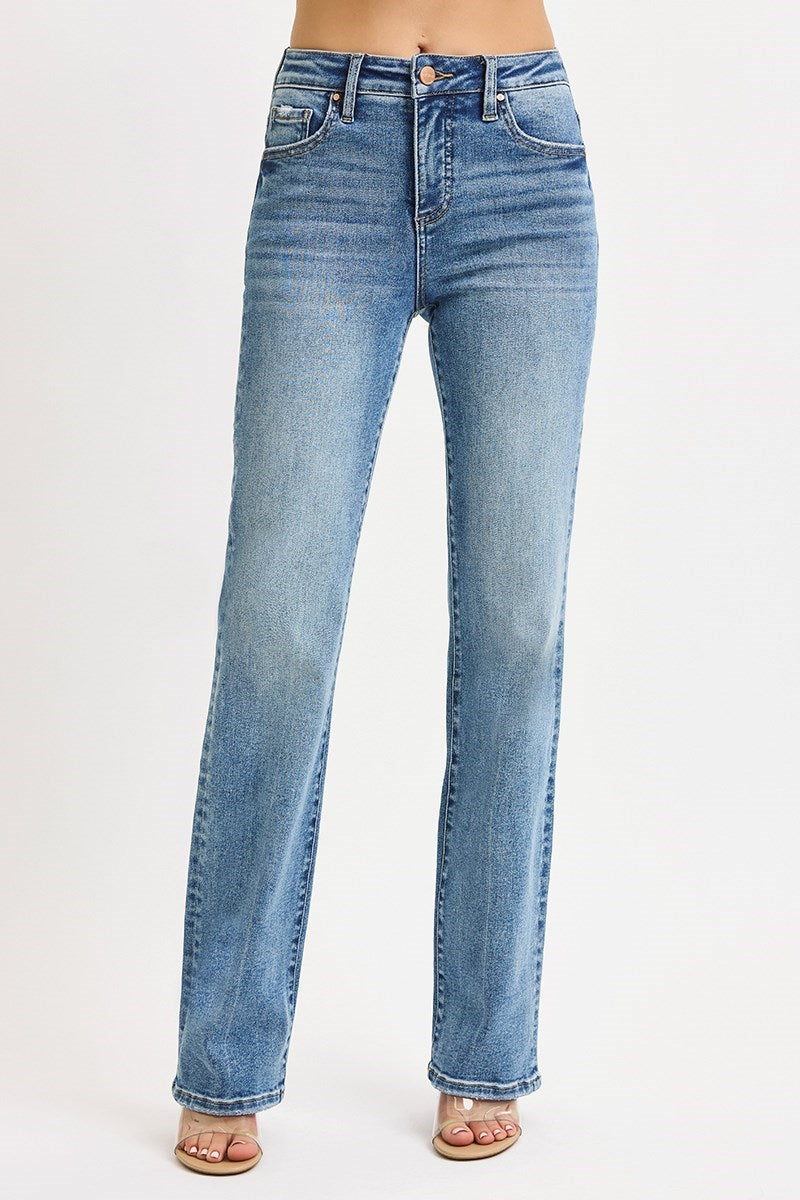 TUMMY CONTROL HIGH RISE STRAIGHT JEANS