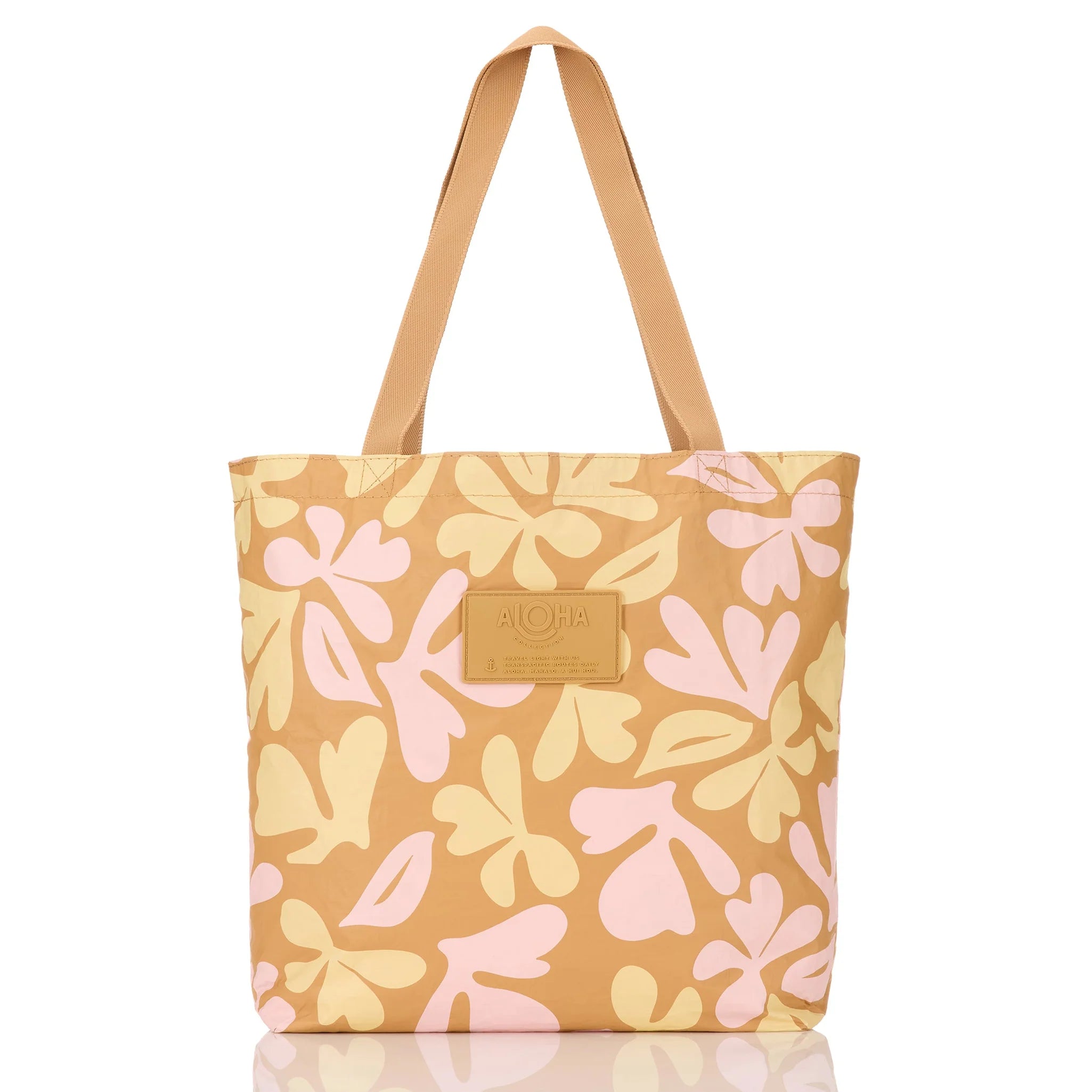 Aloha Swoosh Reversible Tote Hey Girl/Tan