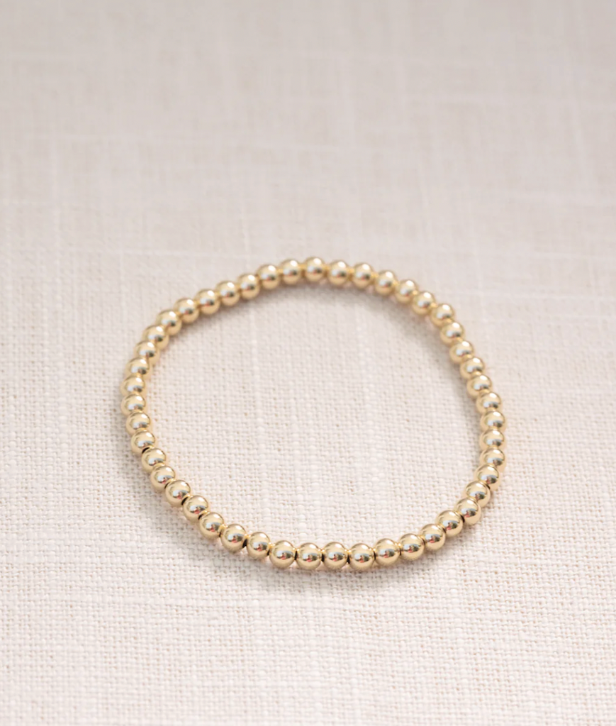 4mm gold ball bracelet