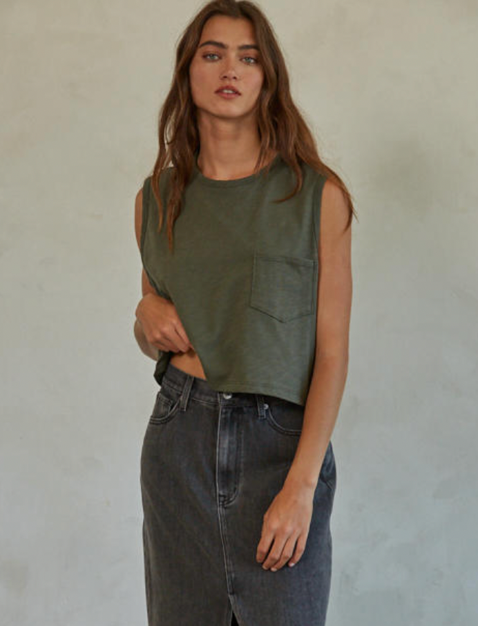 Leah Tee - Dark Olive